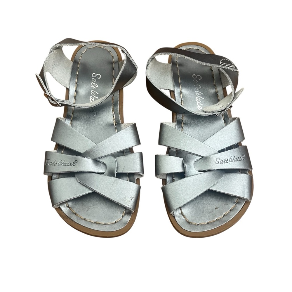 Salt Water (1Y) Grey Leather Sandals